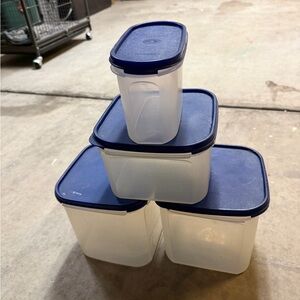 Tupperware Set with Navy Lids